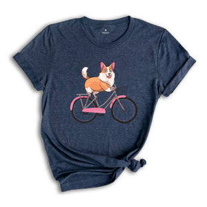 Corgi Mountain Biking T-Shirt, Valentine Dog Shirt, Valentines Shirt, Funny Dog Shirt, Cute Corgi Shirt, love Shirt, Valentine Shirt Dogs