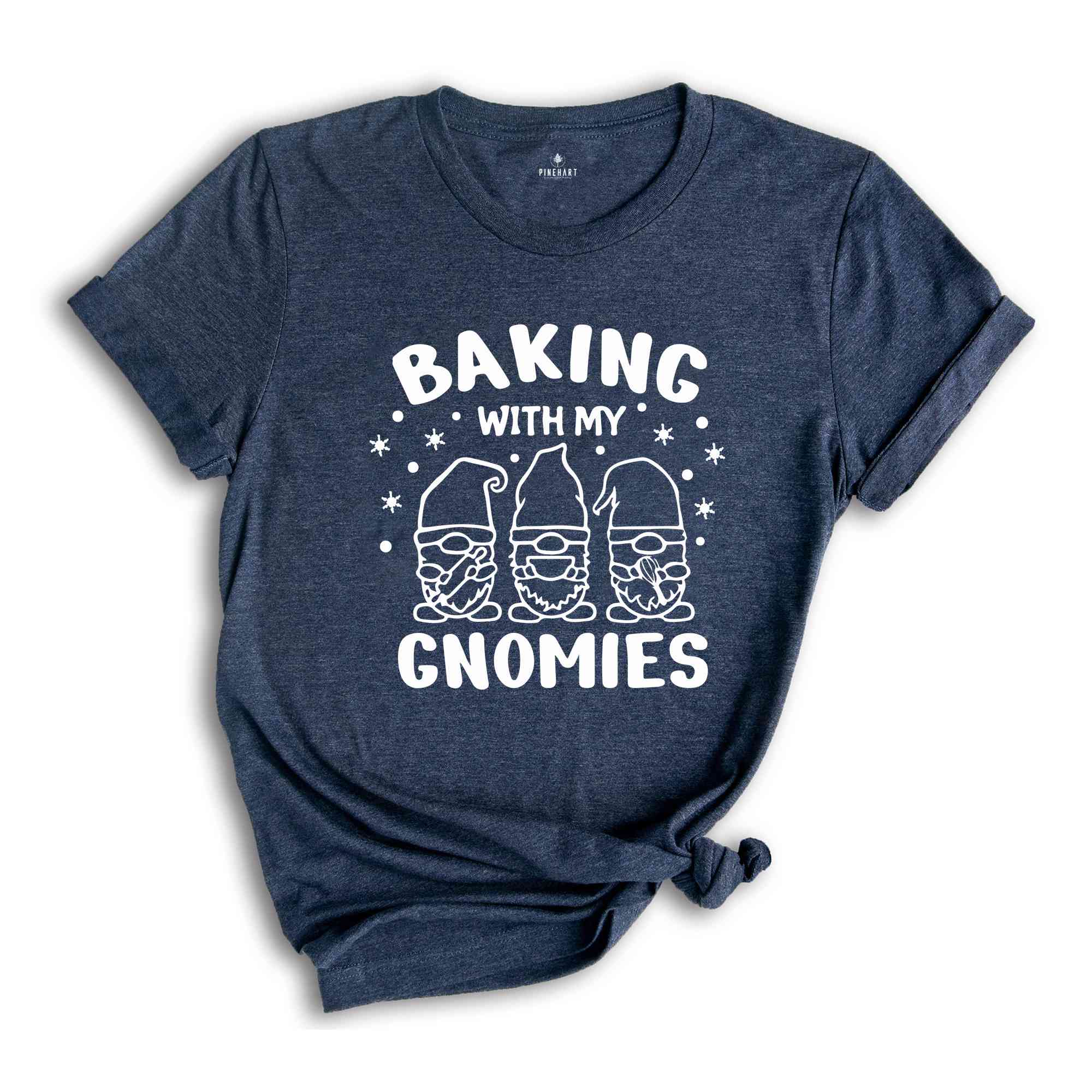 Baking With My Gnomes Shirt, Christmas Gnomes Shirt, Gift for Christmas, Christmas Gnomes Shirt, Baker Gnomes Shirt, Happy Christmas Shirt