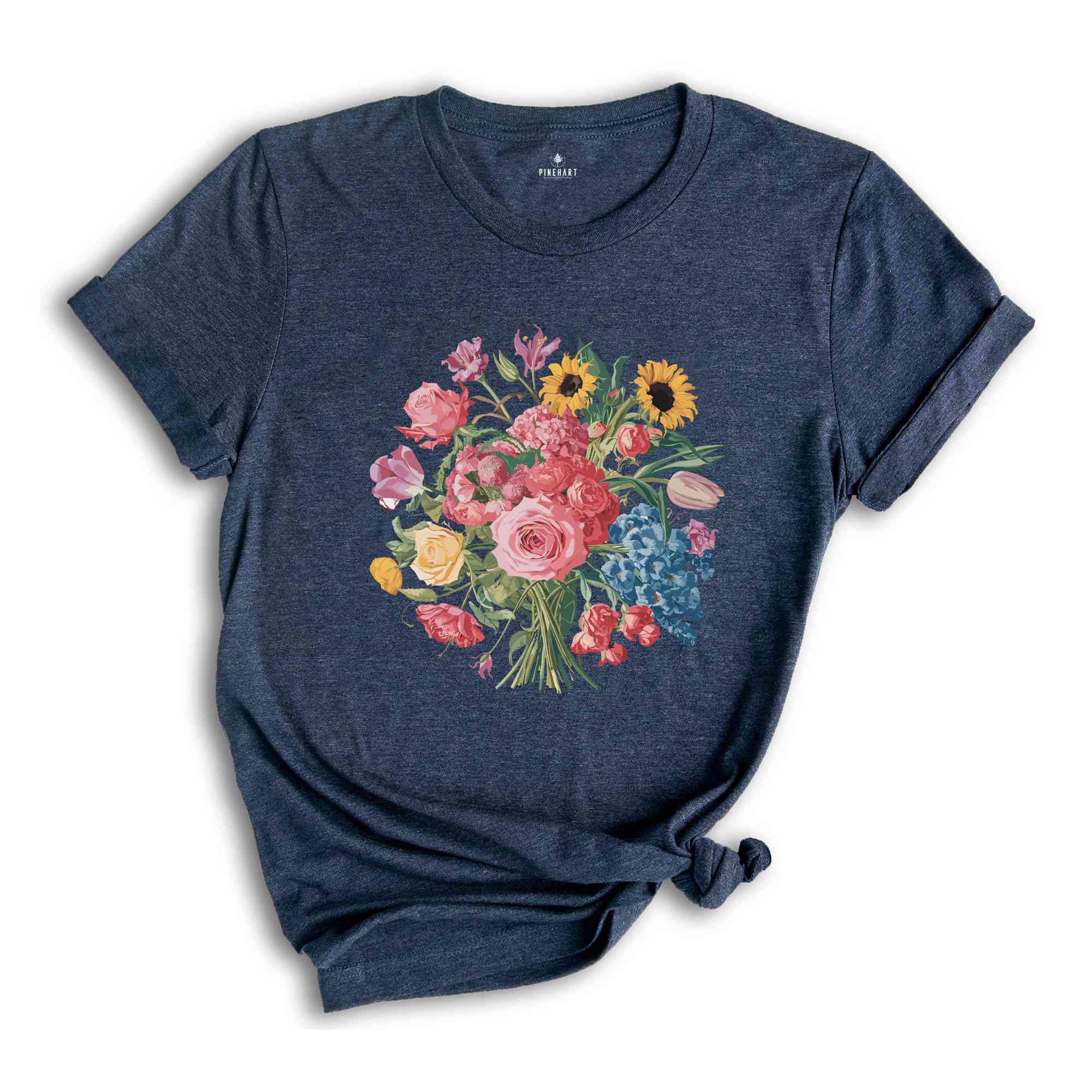 Wild Flowers T-Shirt, Vintage Botanical Tee, Pastel Floral Nature T-Shirt, Garden Lover Tee, Flower Lover Tee, Wildflowers Cottagecore Shirt