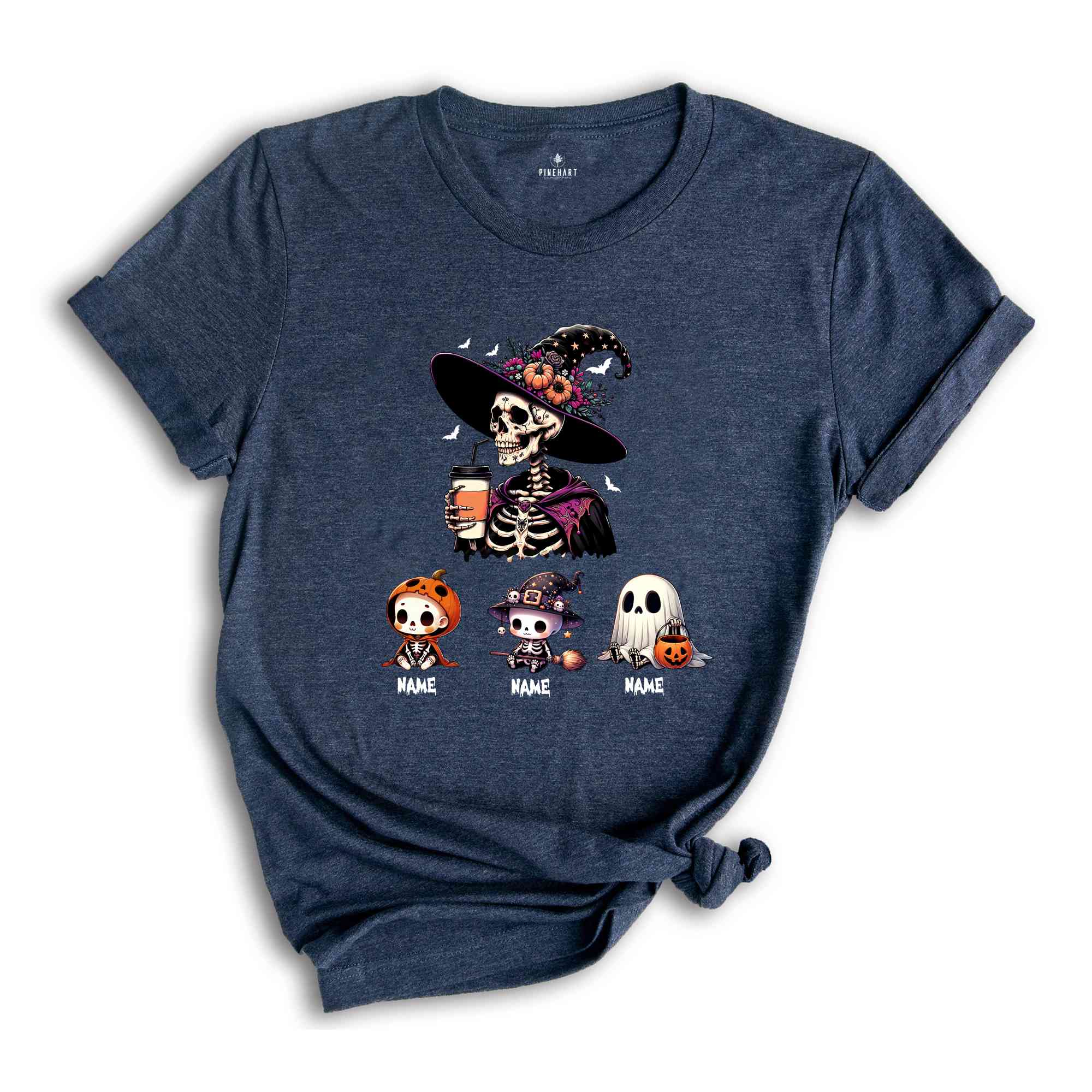 Custom Halloween Mama Shirt With Kids Name, Personalized Mama Halloween T-Shirt, Mama Halloween Shirt, Halloween Gift for Mom Tees