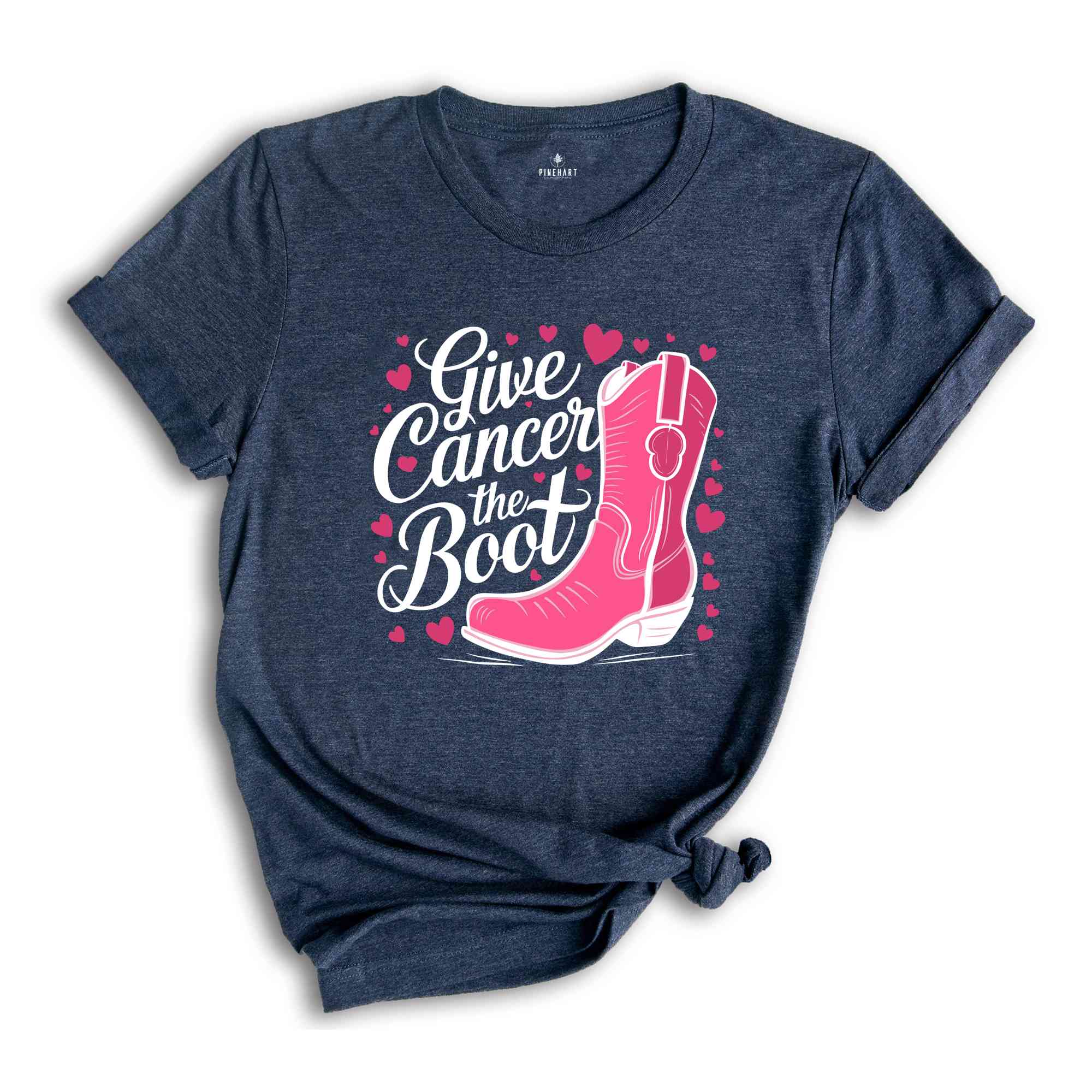 Give Cancer The Boot Shirt, Breast Cancer Shirt, Breast Cancer Awareness T-Shirt, Cancer Survivor Shirt, Cancer Awareness Shirt