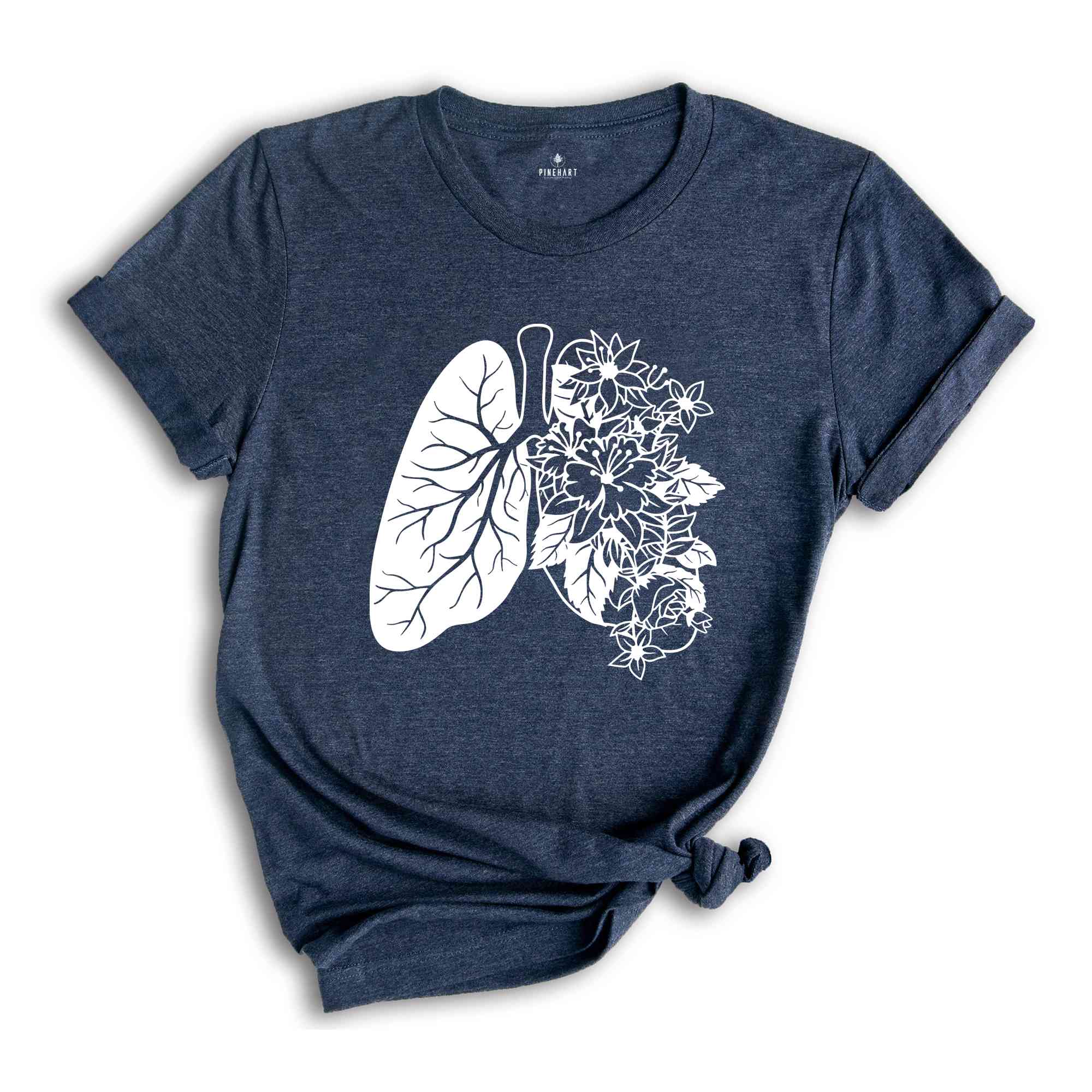 Anatomical Lung Shirt, Therapist Shirt, Floral Lungs Shirt, Respiratory Shirt, Nurse Shirt, Lung T-Shirt, Breathe Shirt