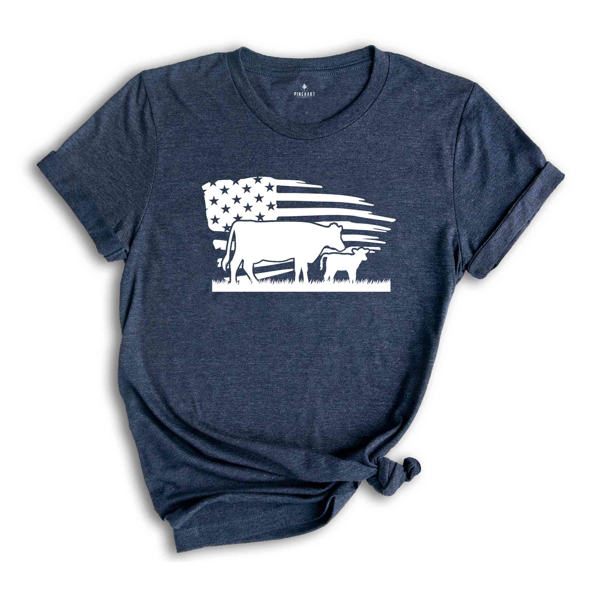 USA Cow Farm Shirt, Farm Cow T-Shirt, Farmer Cow Tee, Farm Animal Shirt, Farmer American Flag Shirt, Farmer Gift