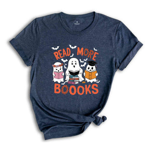 Read More Books Spooky Teacher Shirt, Halloween Shirt for Teacher, Teacher Halloween Shirt, Groovy Ghost Teacher Tshirt, Reading Teacher Tee