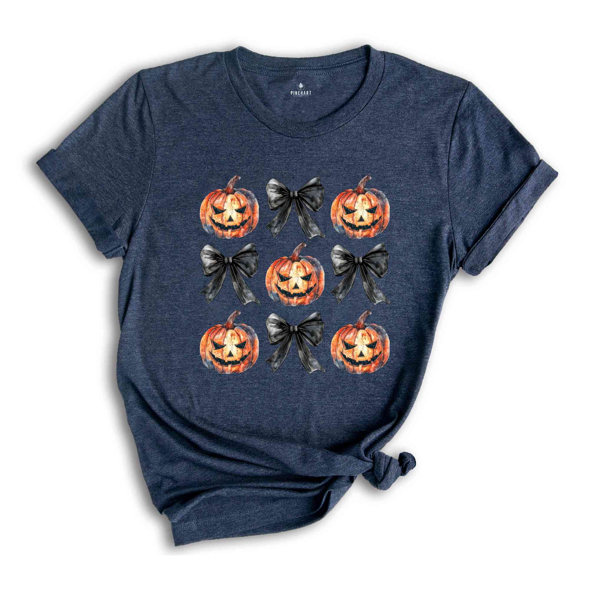 Halloween Coquette Shirt, Halloween Bow Shirt, Pumpkins And Bows Tee, Coquette Pumpkin Shirt, Halloween Gifts, Trick Or Treat Shirt