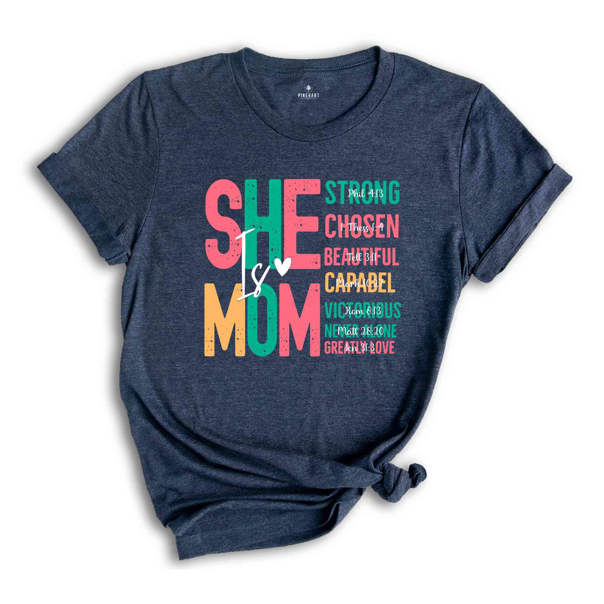 She Is Mom Shirt, Mother's Day Shirt, Blessed Mom Shirt, Bible Verse Shirt, Religious T-Shirt, Mom Shirt, Christian Mom Tee