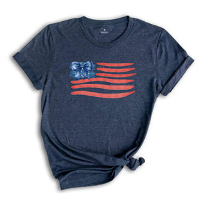 Coquette 4th of July T-Shirt, American Flag Shirt, Retro Independence Day Shirt, Fourth Of July Gifts