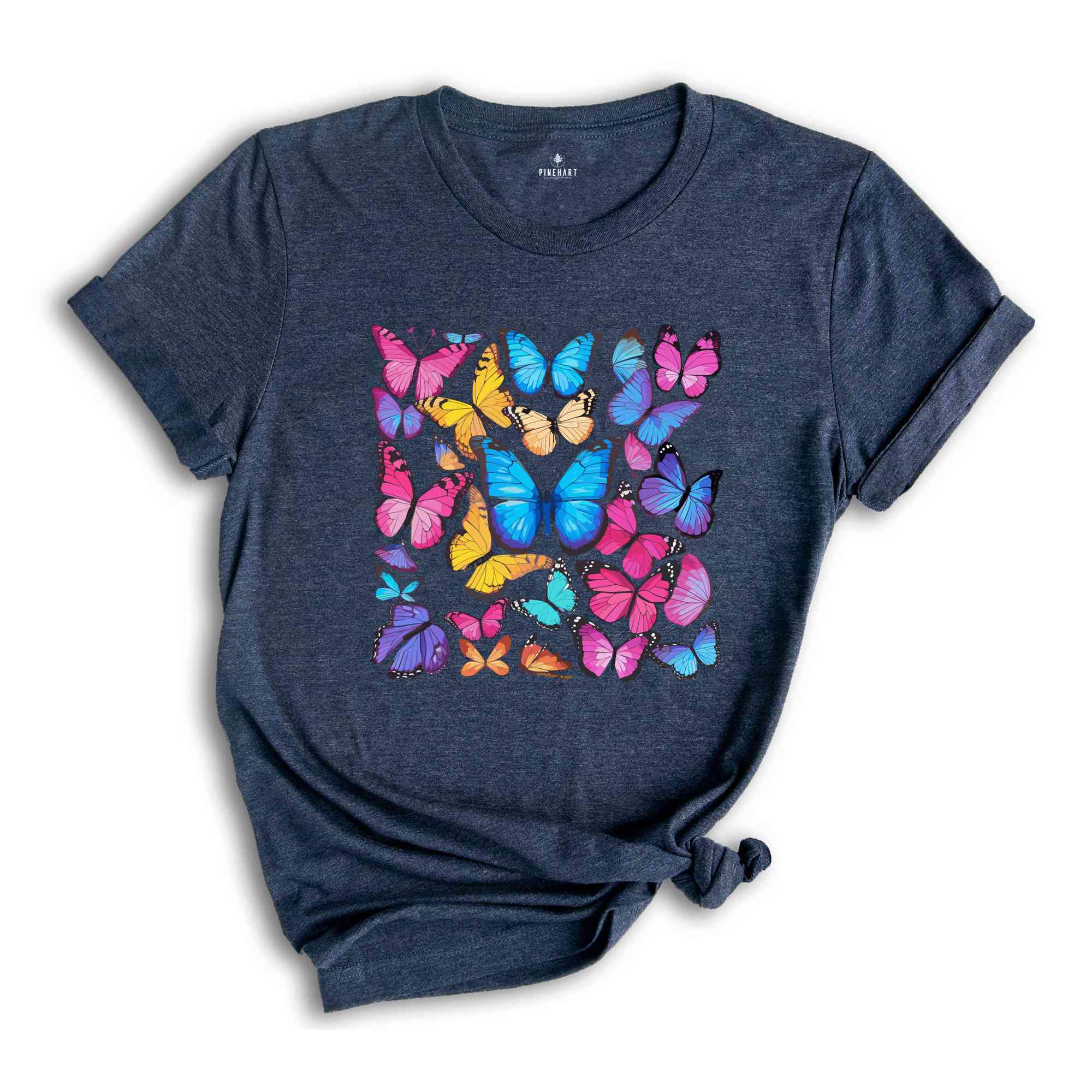 Rainbow Butterfly T-shirt, Cute Butterfly Gift, watercolor Butterflies Shirt, Cute Gift for Women, Summer Shirt, Cute Butterfly Shirt