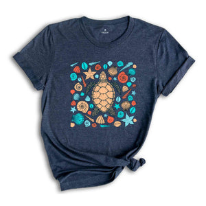 Turtle Shirt, Retro Sea Turtle, Beach Lover Shirt, Colorful Turtle Shirt, Save the Sea Turtles Shirt, Turtle Lover Shirt