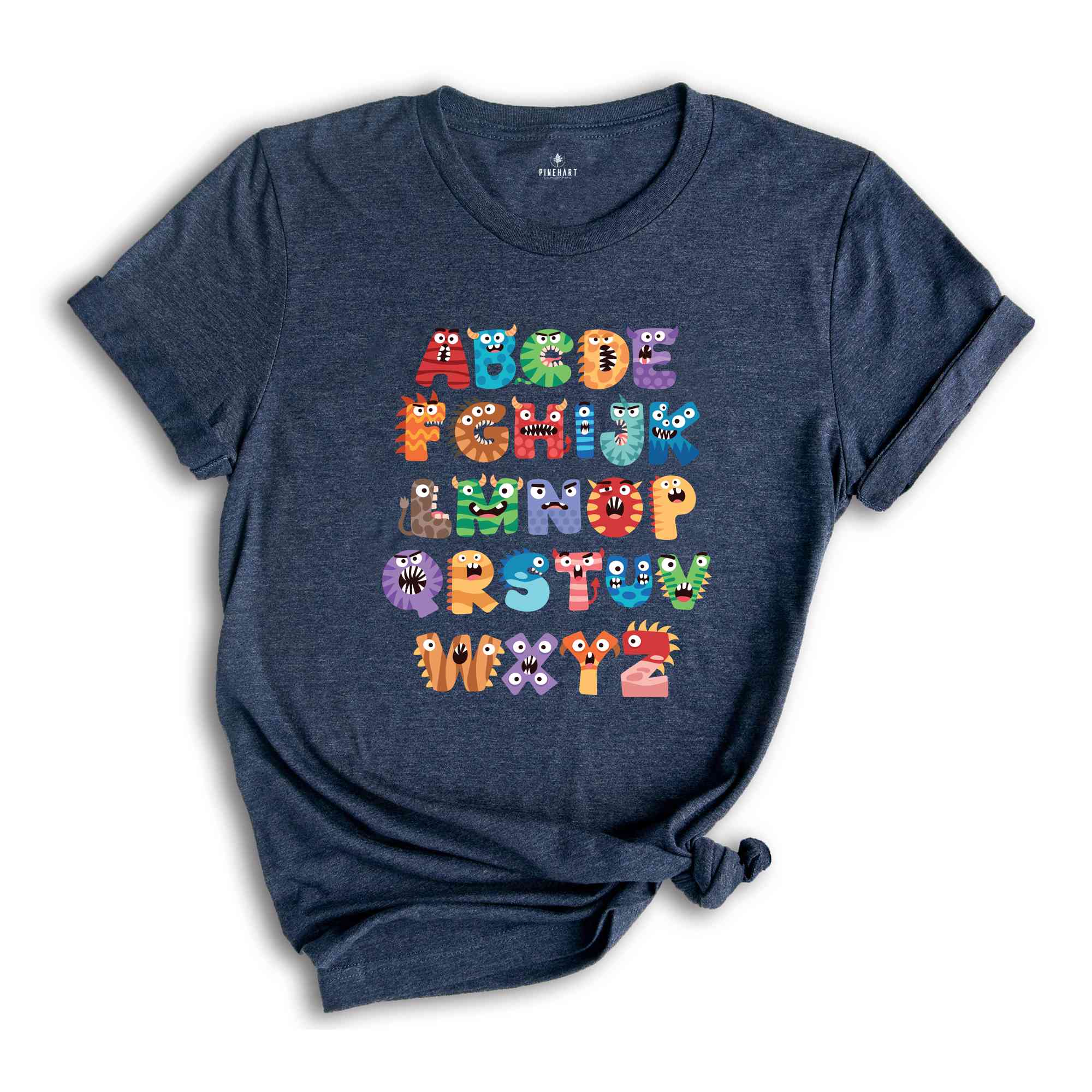 Monsters Alphabet Shirt, Colorful Alphabet Shirt, Teaching Shirt, Teacher Shirt, Field Trip Shirt, Teachers Matching Shirt, Alphabet Shirt