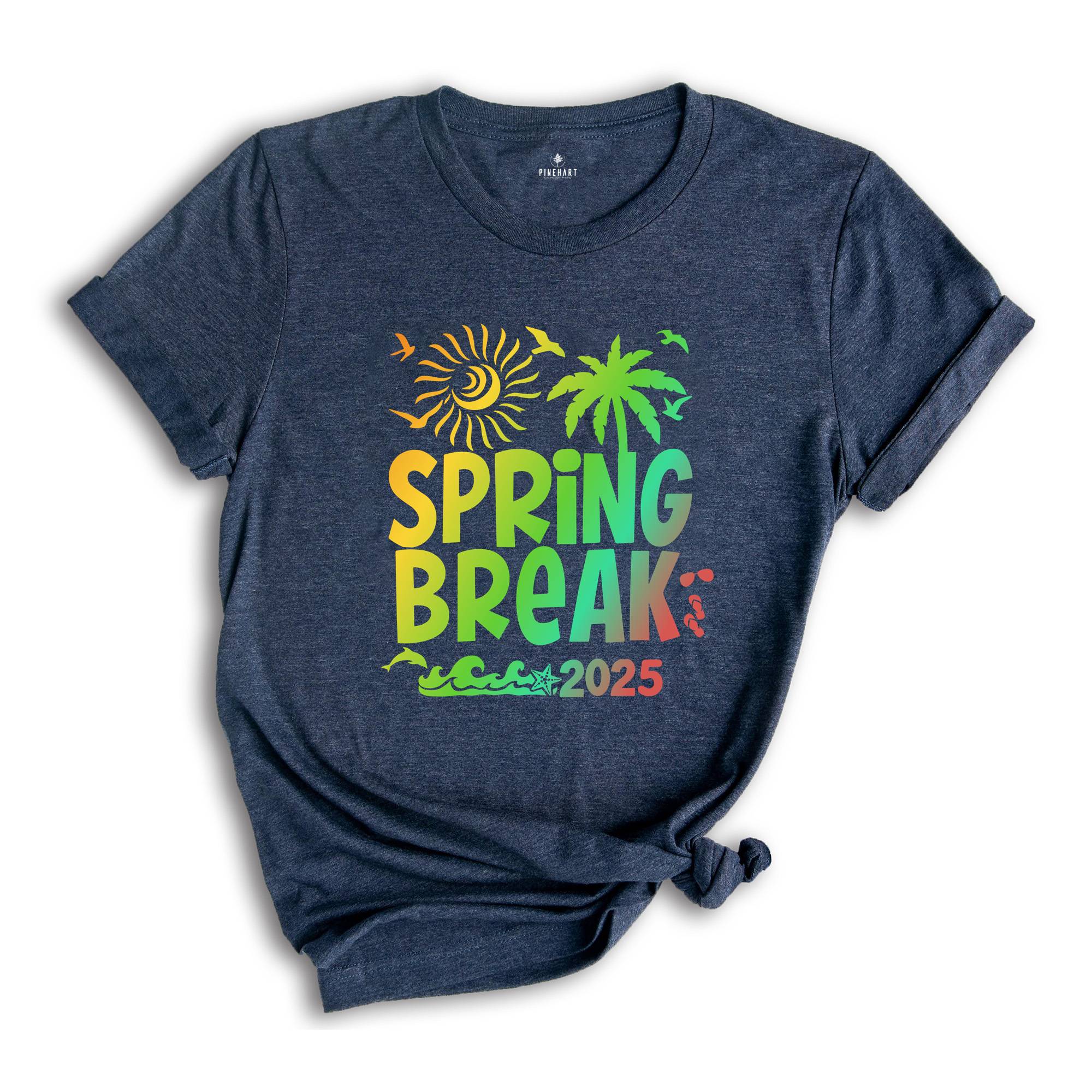 Spring Break 2025 Shirt, Beach Vibes 2025 Shirt, Beach Shirts, Family Matching Shirt, Vacation Shirt, Gift for Friends, Summer Shirt