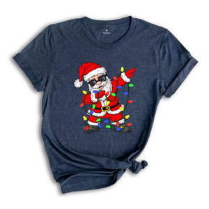 Dabbing Santa Shirt, Funny Santa T-Shirt, Christmas Lights Shirt, Santa Claus Shirt, Funny Christmas, Santa Christmas Shirt