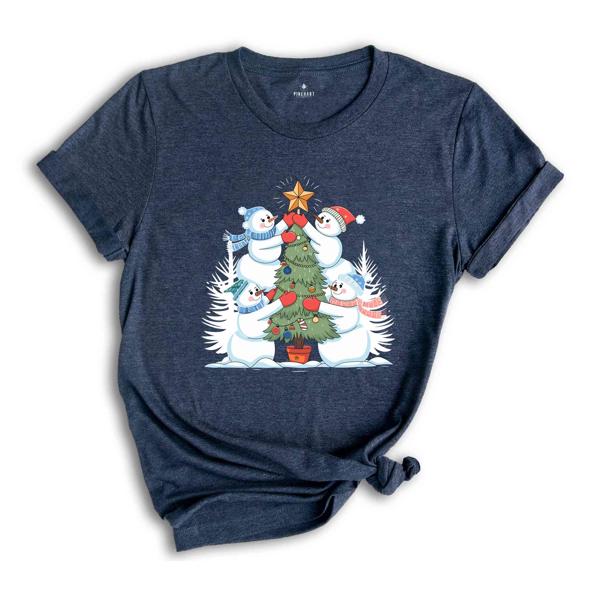 Snowman Shirt, Christmas Tree Shirt, Cute Holiday Tee, Christmas Shirt, Funny Snowman Shirt, Gift for Christmas, Winter Lover Shirt