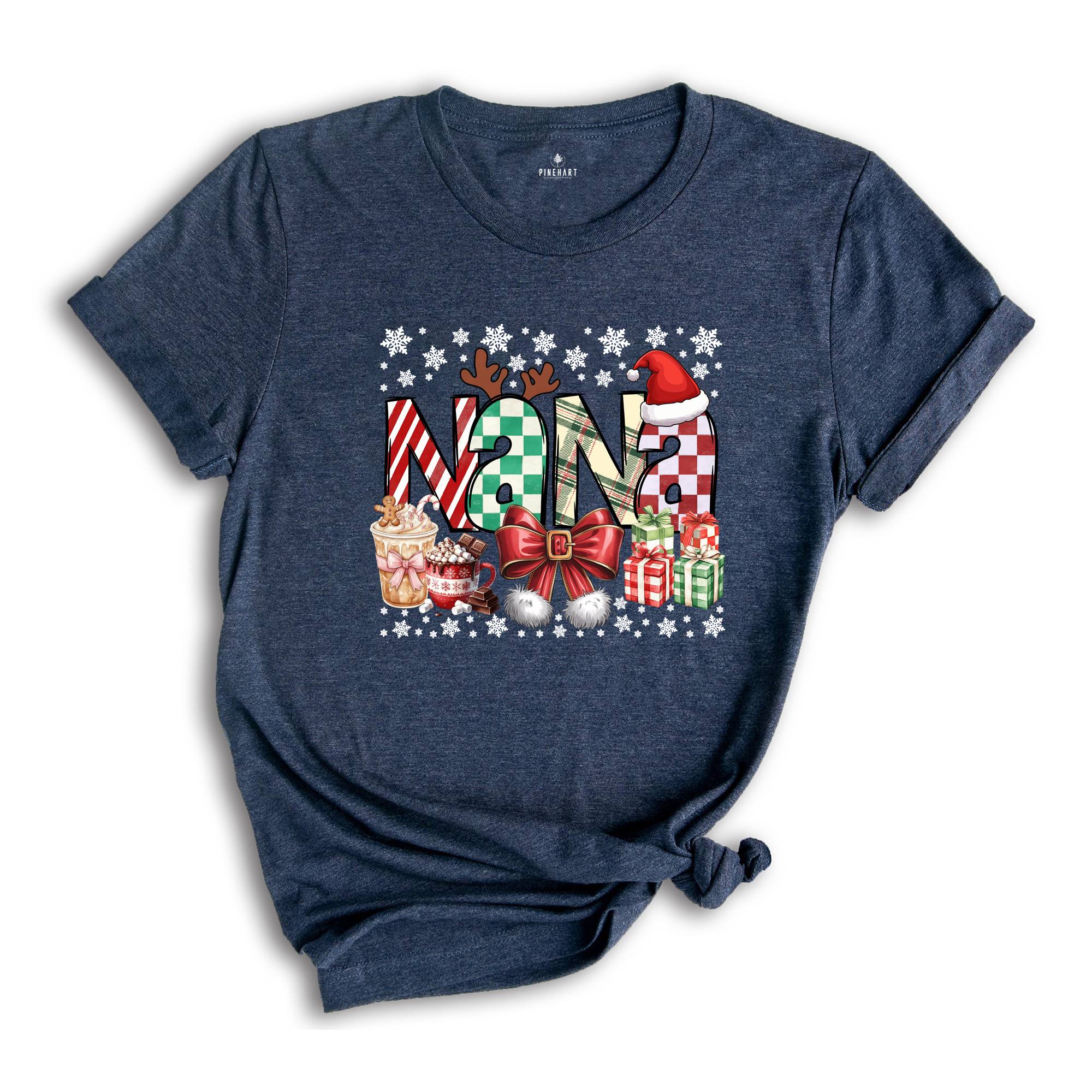 Christmas Nana Shirt, Nana Shirt, Nana Announcement Tee, Nana Claus Shirts, Christmas Nana Reveal Gift, Nana Grammy Shirt