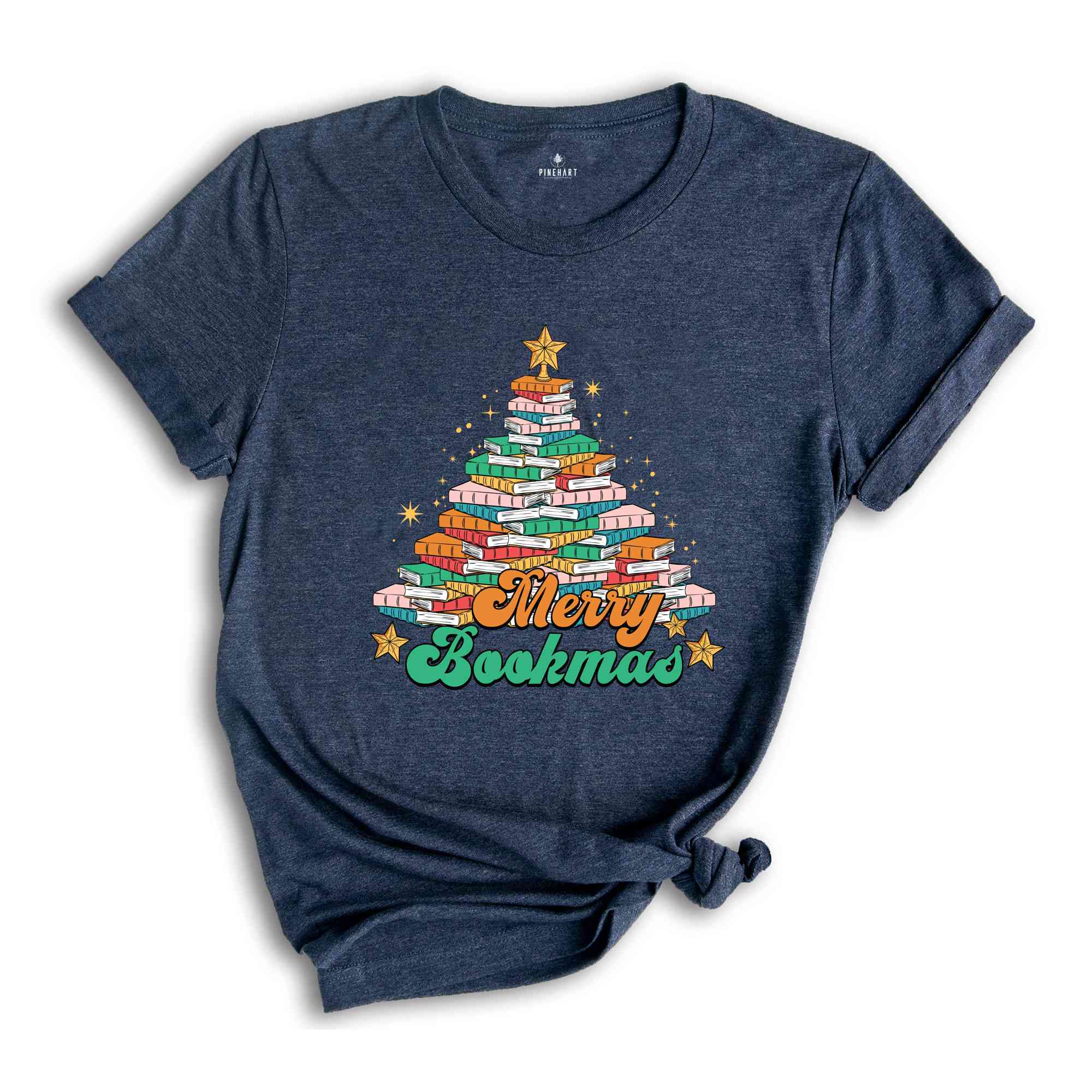 Merry Bookmas Shirt, Christmas Tree Shirt, Book Tree Shirt, Christmas Gift, Librarian Shirt, Book Lover Shirt, Bookworm Shirt, Xmas Shirt