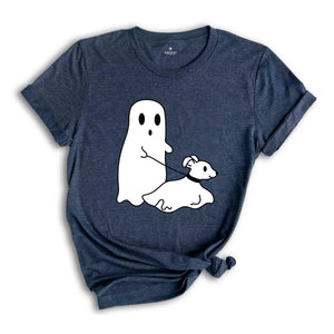 Halloween Ghost Dog Shirt, Dog Owner Ghost Tee, Funny Halloween Shirt, Ghost Dog Halloween Tee, Animal Lover Halloween Shirt, Funny Dog Tee