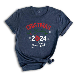 Custom Family Name Christmas 2024 Shirt, Custom Name Christmas Sweatshirt, Personalized Family Christmas Shirt, Personalize Matching Family