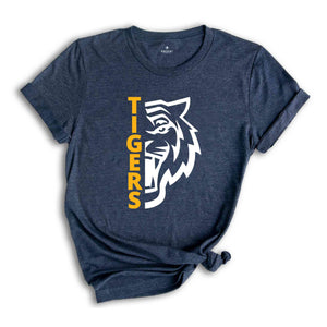 Tigers Shirt, Tiger Shirt, Custom School Name Shirt, Sports Team Shirt, Mascot Shirt, School Sports Team Shirt, School Shirt, Team Shirt