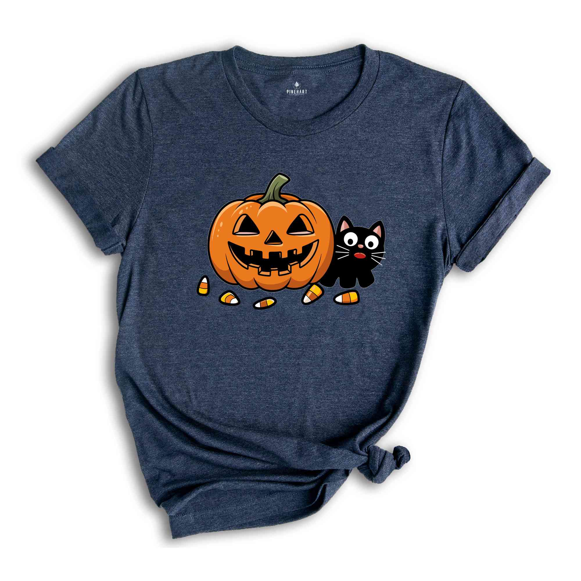 Black Cat And Pumpkin Shirt, Halloween Shirt, Vintage Black Cat Shirt, Fall Shirt, Spooky Season Shirt, Funny Halloween Shirt