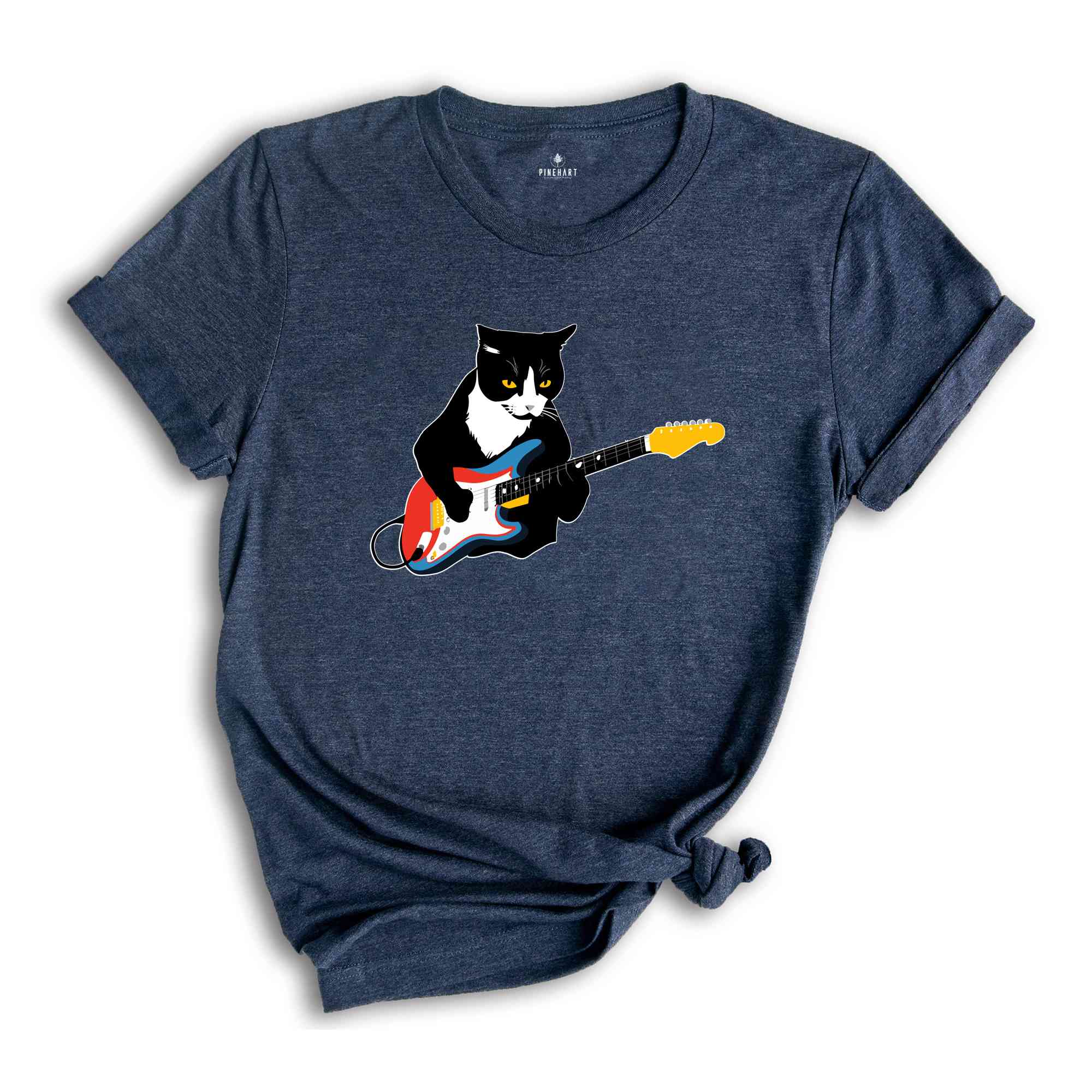 Cat Playing Guitar Shirt, Funny Guitar Shirt, Funny Cat Shirt, Music Shirt, Cat Lovers Shirt, Rock Cat Shirt, Vintage Cat Shirt