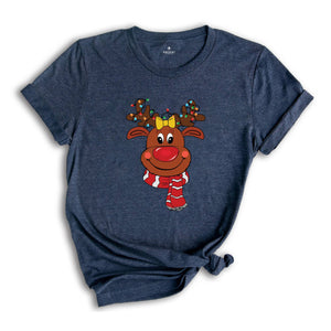 Reindeer Christmas Lights T-Shirt, Cute Christmas Lights Shirt, Reindeer Christmas Tee, Christmas Holiday Gifts