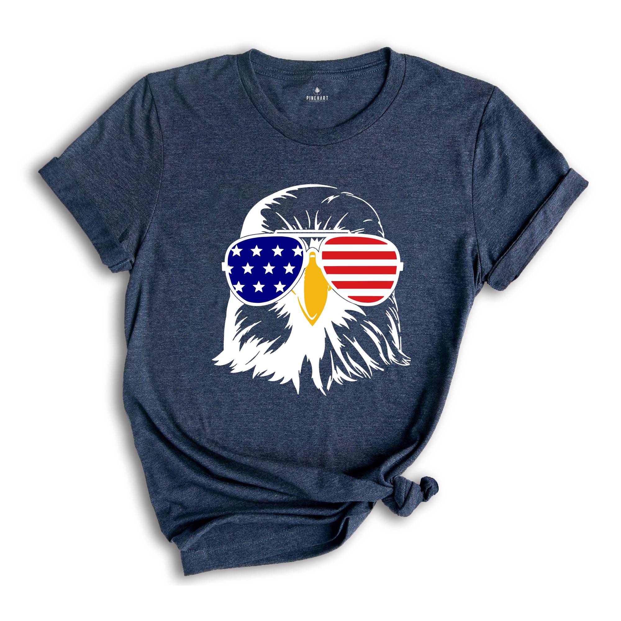 Patriotic Eagle With Sunglasses, 4th of July 2024 Freedom Shirt, Fourth Of July Shirt, Independence Day Shirts, Patriotic Family Shirts