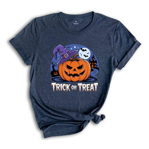 Trick or Treat Shirt Shirt, Halloween Town Shirt Gift, Funny Halloween Shirt, Pumpkin and Bats Shirt, Halloween Party Gift, Halloween Shirt