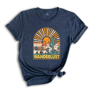 Wanderlust Desert Shirt, Western Shirt, Cactus Shirt, Cow Skull Shirt, Desert Vibes Shirt, Country Shirt, Arizona Shirt