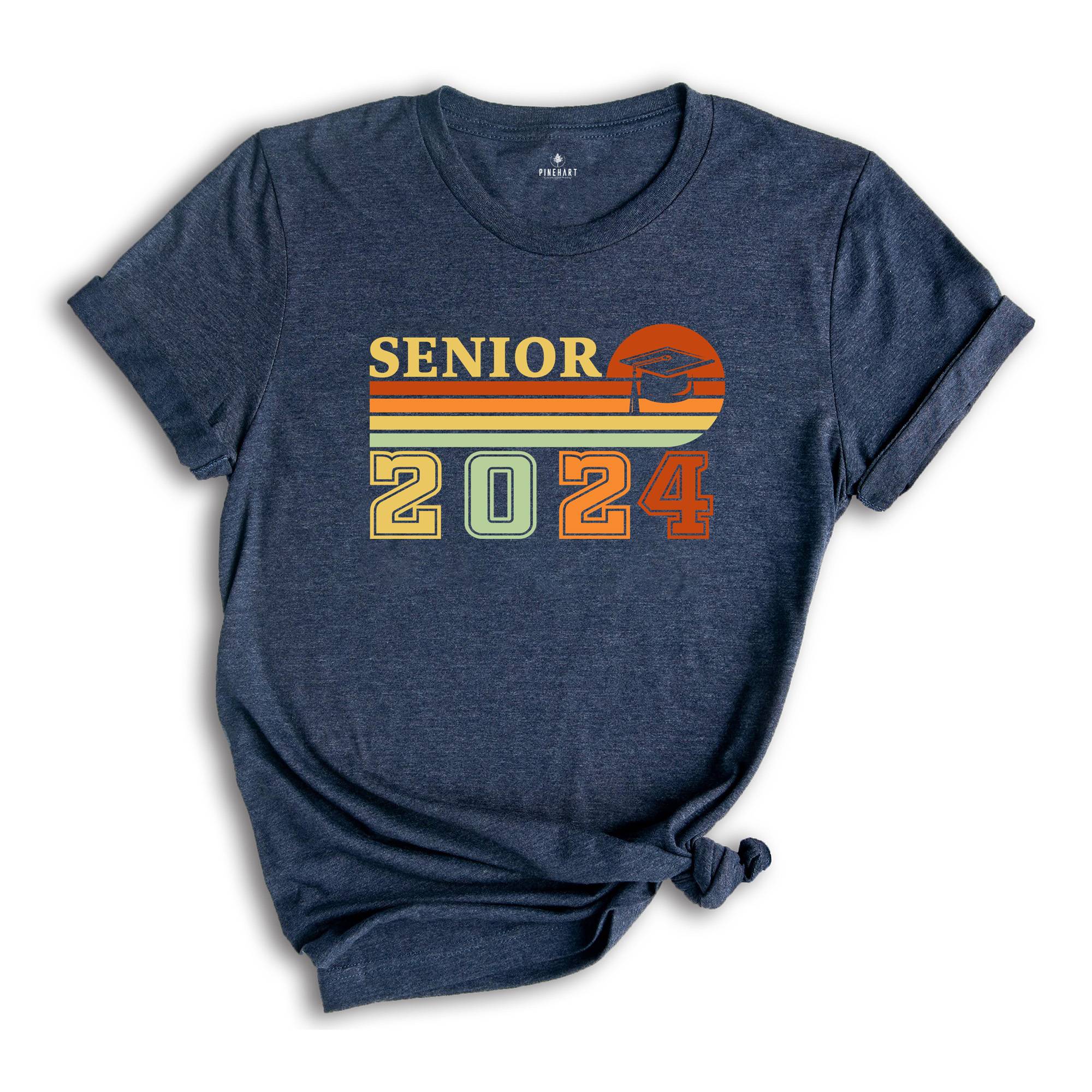 Retro Senior 2024 Shirt, Class of 2024 Shirt, Graduate Shirt, Graduation Gift, Graduation of 2024 Shirt, Senior Class of 2024 Shirts