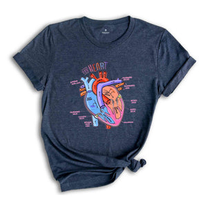 Heart Anatomy Shirt, Nurse Shirt, Anatomy Shirt, Cardiac Nurse Shirt, Cardiologist Anatomical Heart Shirt, Nursing Student,Heart Nurse Shirt