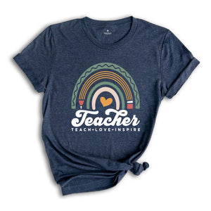 Teach Love Inspire Shirt, Teacher Appreciation, Back To School Shirt, Inspire Shirt, Teacher Life Shirt, Teacher Tshirt