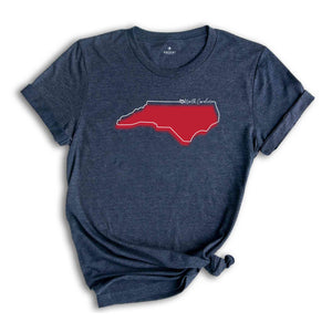 North Carolina State Shirt, North Carolina Map T-Shirt, Travel Gift Tee, North Carolina Shirt, North Carolina Lover Shirt