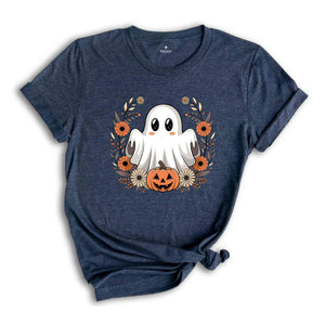 Floral Ghost Shirt, Vintage Floral Ghost Halloween Shirt, Flower Halloween Shirt, Cute Ghost Shirt, Fall Shirt, Vintage Ghost Shirt