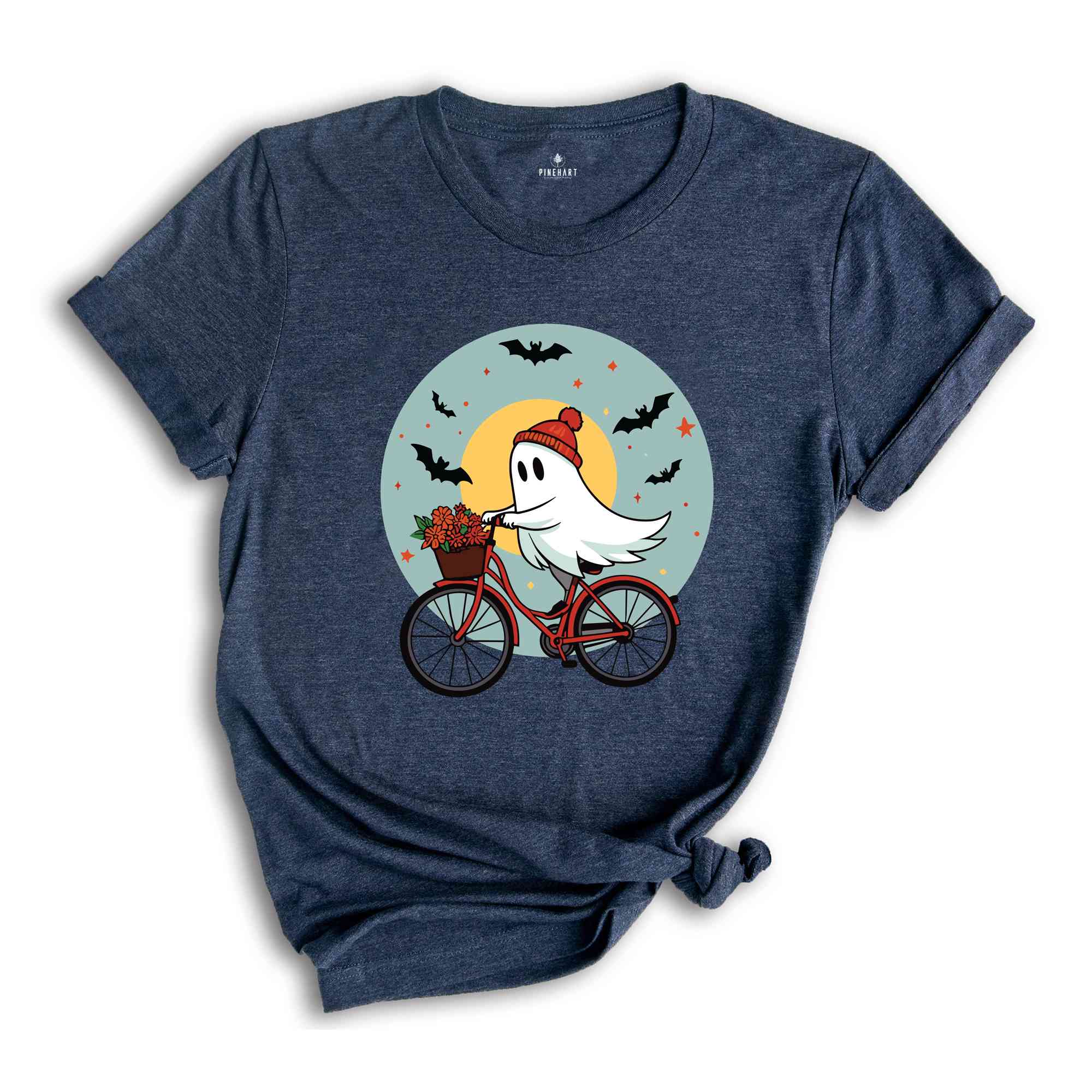 Ghost Bicycle Halloween Shirt, Halloween Ghost Shirt, Halloween Shirt, Fall Shirt, Halloween Party Shirt, Spooky Season Shirt, Spooky Shirt