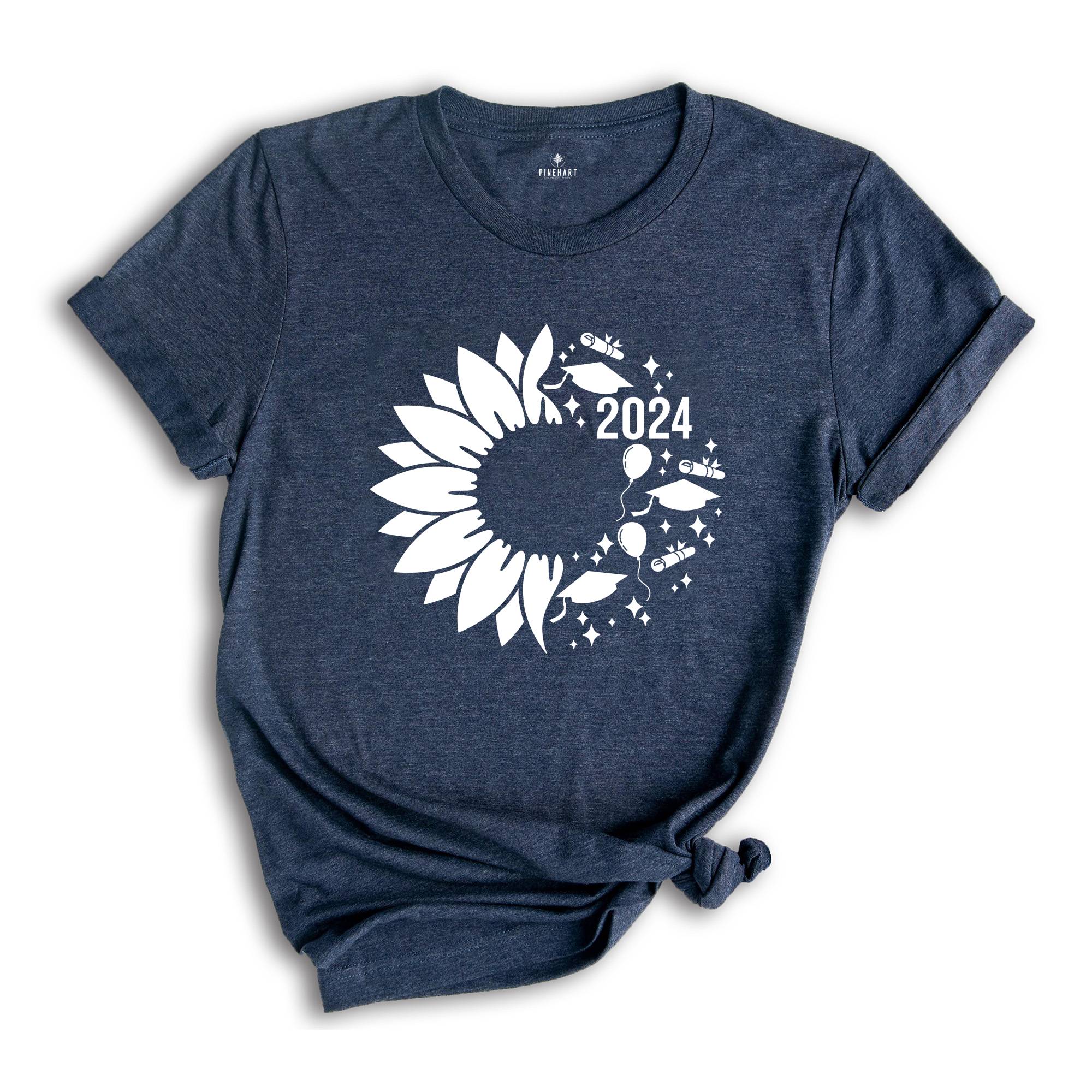 Senior 2025 Sunflower T-Shirt, Graduation 2025 Shirt, Graduation Gift, Class of Shirts 2025, Grad Of 2025 Tee, Last Day of School