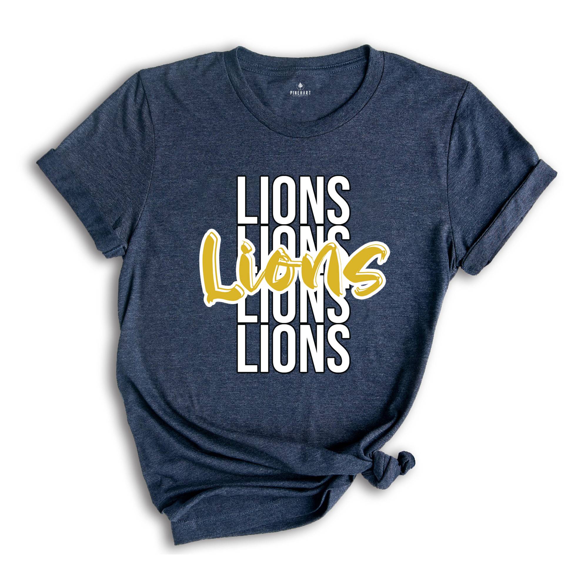 Team Mascot T-Shirt, Lions Team Shirt, Lions Football Shirt, Lions Fan Gift, Lions School Tee, Lions School Spirit