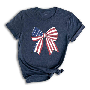 Coquette American Shirt, Coquette Bow Shirt, 4th of July Shirt, America Shirt, Freedom Shirt, American Flag Shirt, American girl Tee