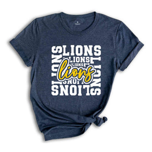 Team Mascot Shirt, lions Team Shirt, lions Team Spirit Shirt, lions Fan Shirt, lions School Shirt, lionss School Spirit