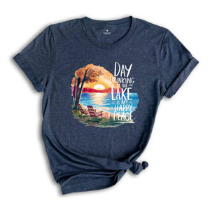 Day Drinking On The Lake Is My Happy Place, Day Drinking Shirt, Lake Shirt, Cute Camping Shirt, Nature Lover Shirt, Funny Drinking Shirt