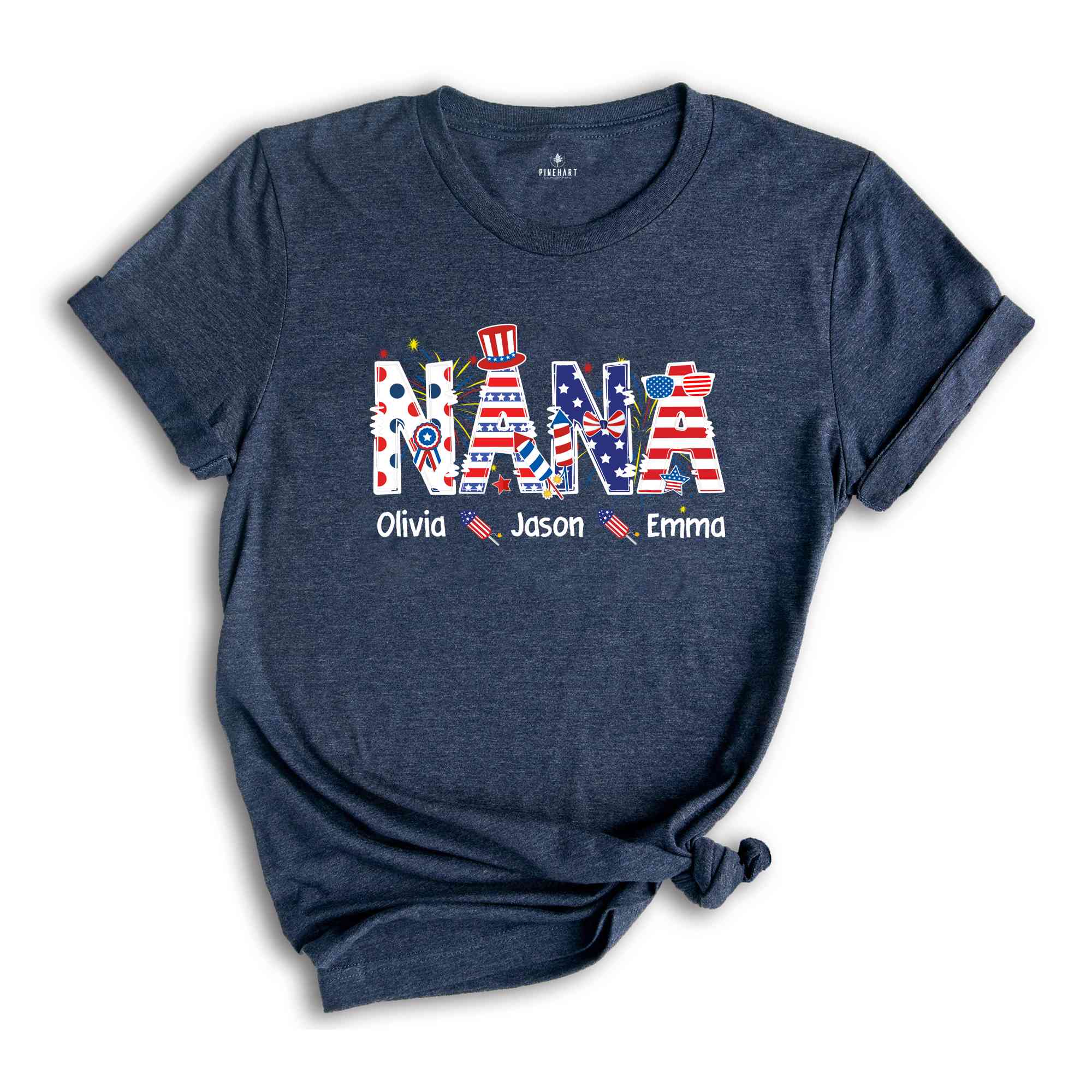 Custom Nana Shirt, Independence Day Shirt, Custom 4th Of July Shirt, Republican Shirt, Custom Names, Gift For Nana, Personalized Nana Shirt