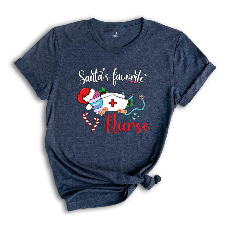 Santa Favorite Nurse Shirt, Christmas Nurse Shirt, Nurse Life Shirt, Nurse Fuel Christmas, Nurse Coffee Shirt