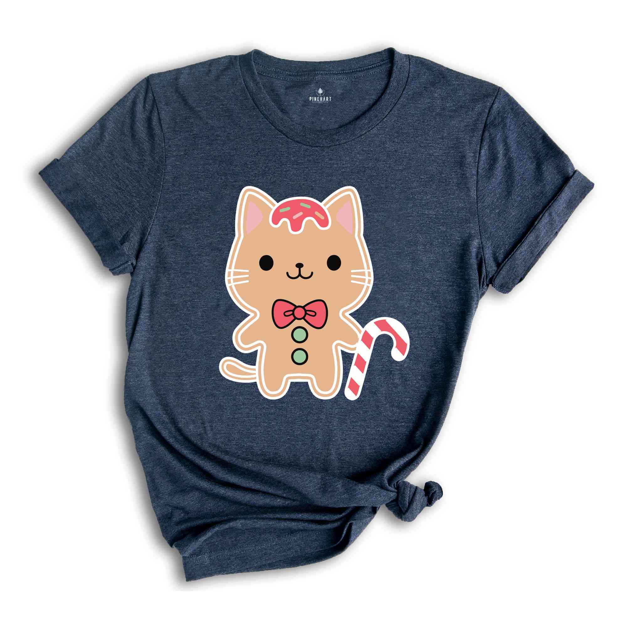 Gingerbread Cat Shirt, Meowy Christmas, Christmas Shirt, Christmas Gift, Funny Christmas Tee, Christmas Party Tee