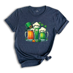 Irish Beer St. Patrick's Day Shirt, Paddy's Day Drinking Shirt, Shamrock Shirt, Ireland Flag Shirt, Beer Lover Shirt, Shamrock Beer Shirt