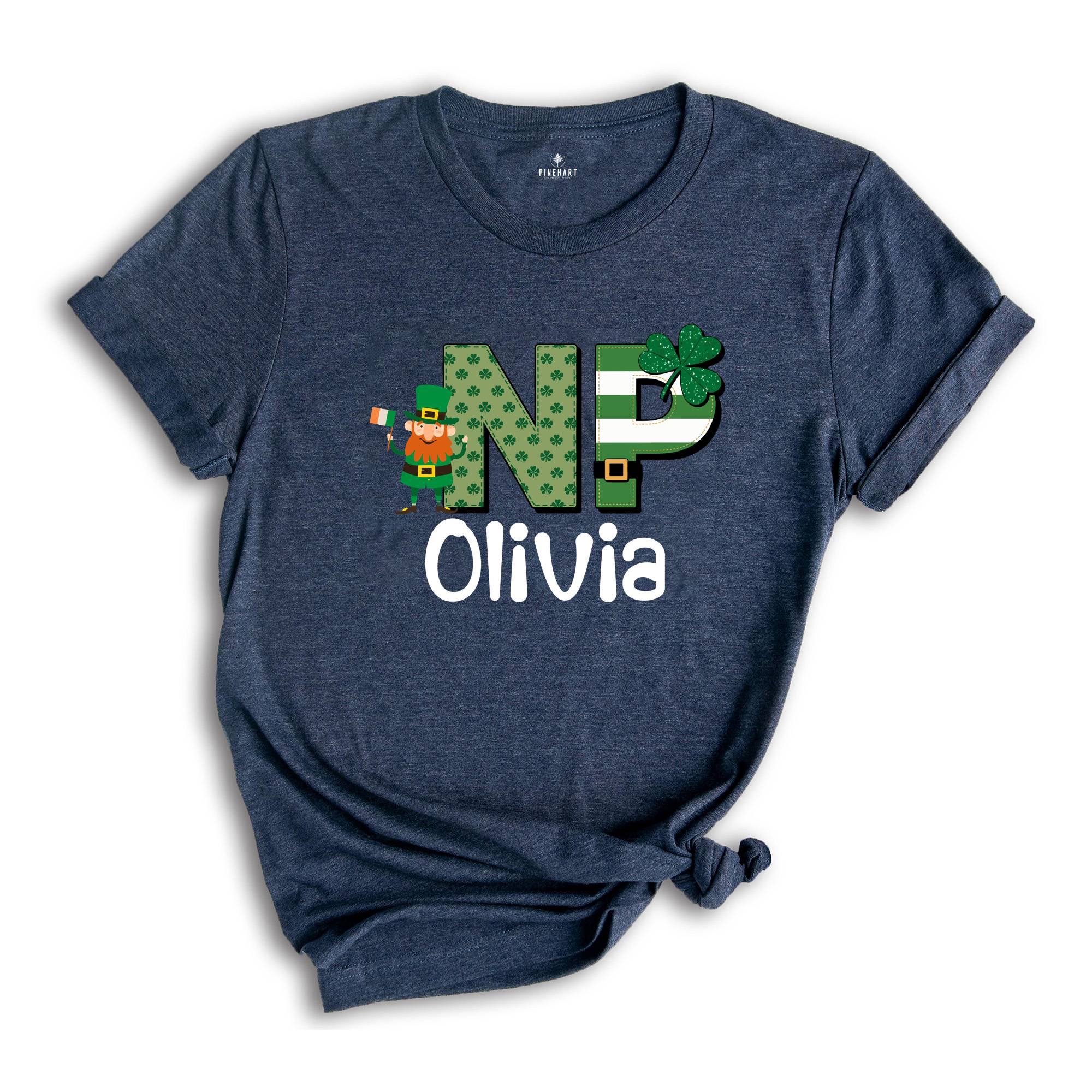 Personalized St Patrick's Day Nurse Shirt, Cute Nurse Shirt, Custom Name Shirt, NP Shirt, Nurse Practitioner Shirt, Nurse Shirt