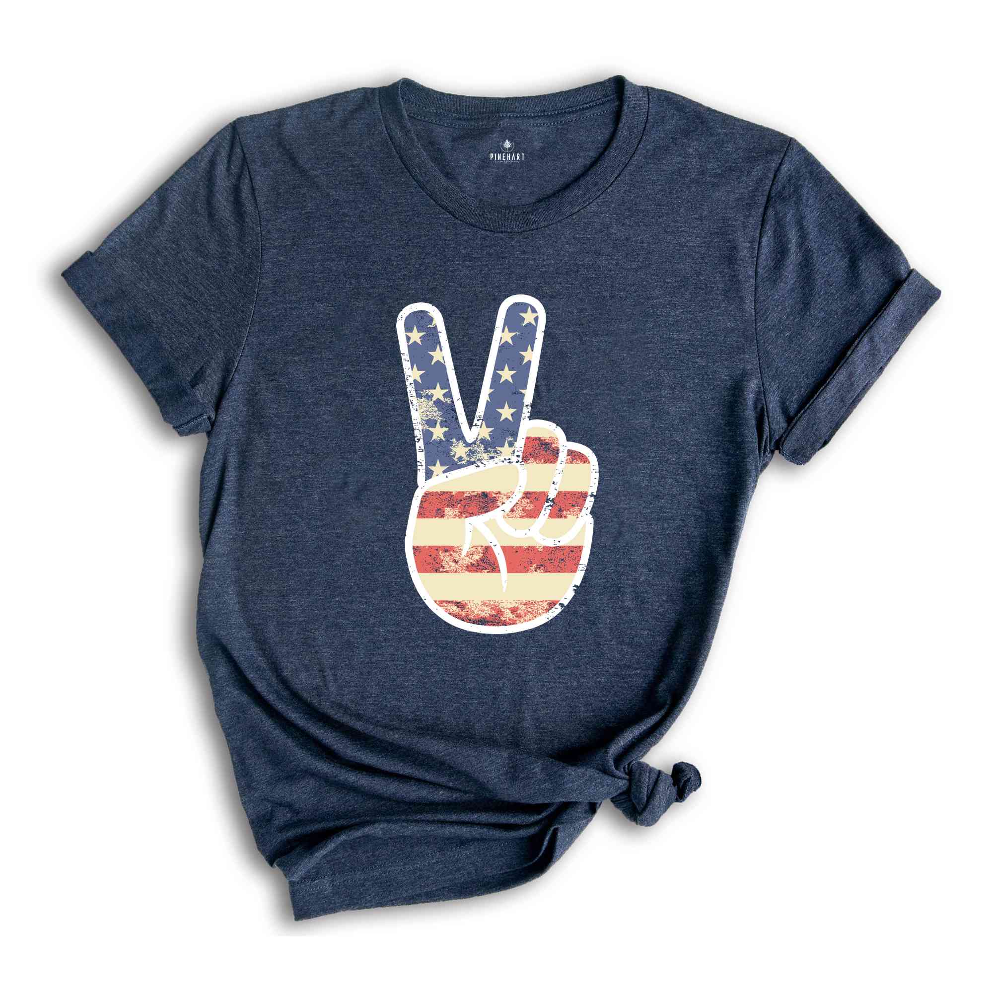 America Peace T-Shirt, America Shirt, Patriotic Shirt, Peace Sign Tee, 4th Of July Celebrations Shirt, Independence Day Shirt