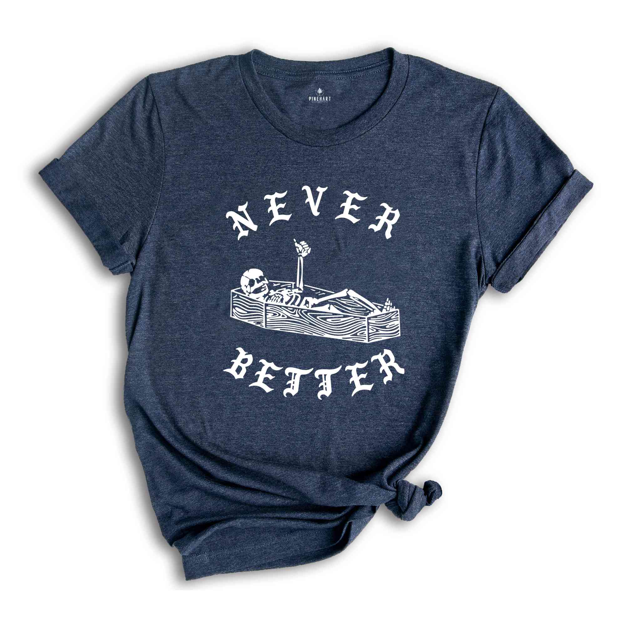 Never Better Shirt, Funny Halloween Shirt, Cool Halloween Shirt, Spooky Pumpkin, Halloween Outfit, Never Better Back Print Shirt