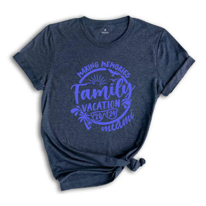 Custom Family Vacation Shirt, Personalized Gift, Family Trip Shirt, Vacation Shirts, Family Vacation, Family Beach Trip, Summer Vibes 2024