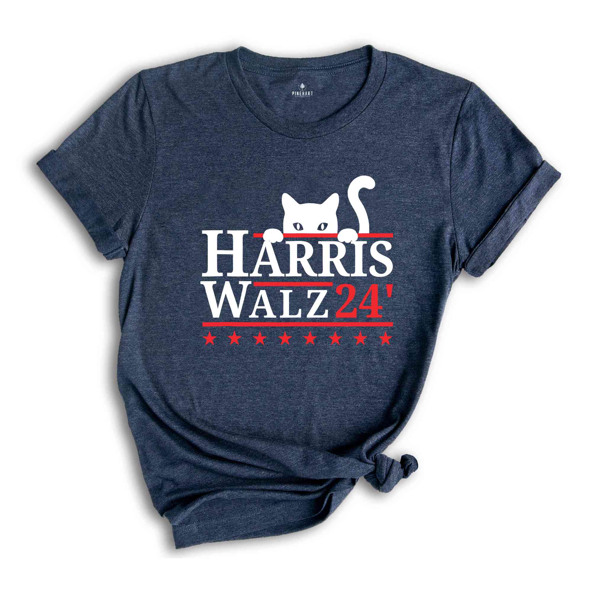 Harris Walz T-Shirt, Childless Cat Lady For Kamala Harris 2024 Tee, Kamala Harris Walz Shirt, Democrat Gifts For Kamala Supporters