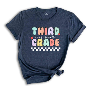 Third Grade Teacher Shirt, Custom Teacher Shirt, 3rd Grade Shirt, Back to School, Teacher Appreciation, Custom Teacher Shirt