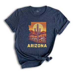 Vintage Arizona Saguaro Cactus Shirt, Prickly Pear Arizona Shirt, Arizona State Shirt, Arizona Sunset Shirt, Arizona Desert Shirt